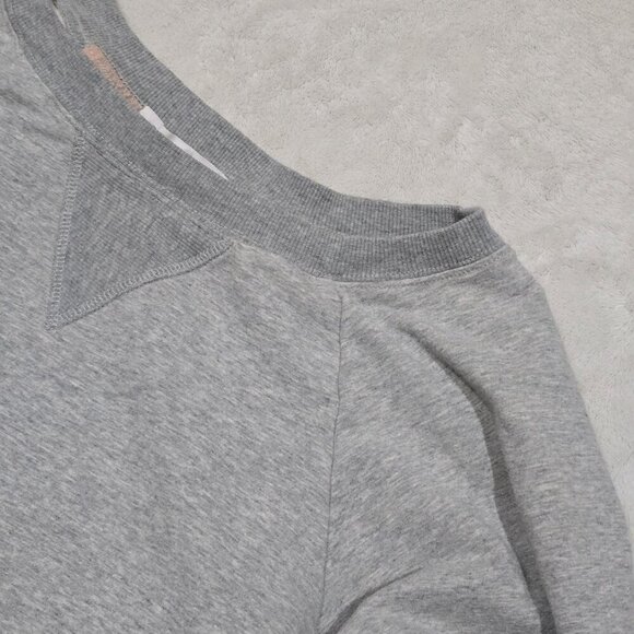 BCBGeneration ✦ Gray Sweatshirt Dress ✦ Peach Sheer Slip Layered Hem Sz S EUC - Picture 8 of 16